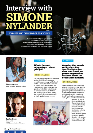Alan Shires Voice Over Interview with Simone Nylander Page 1
